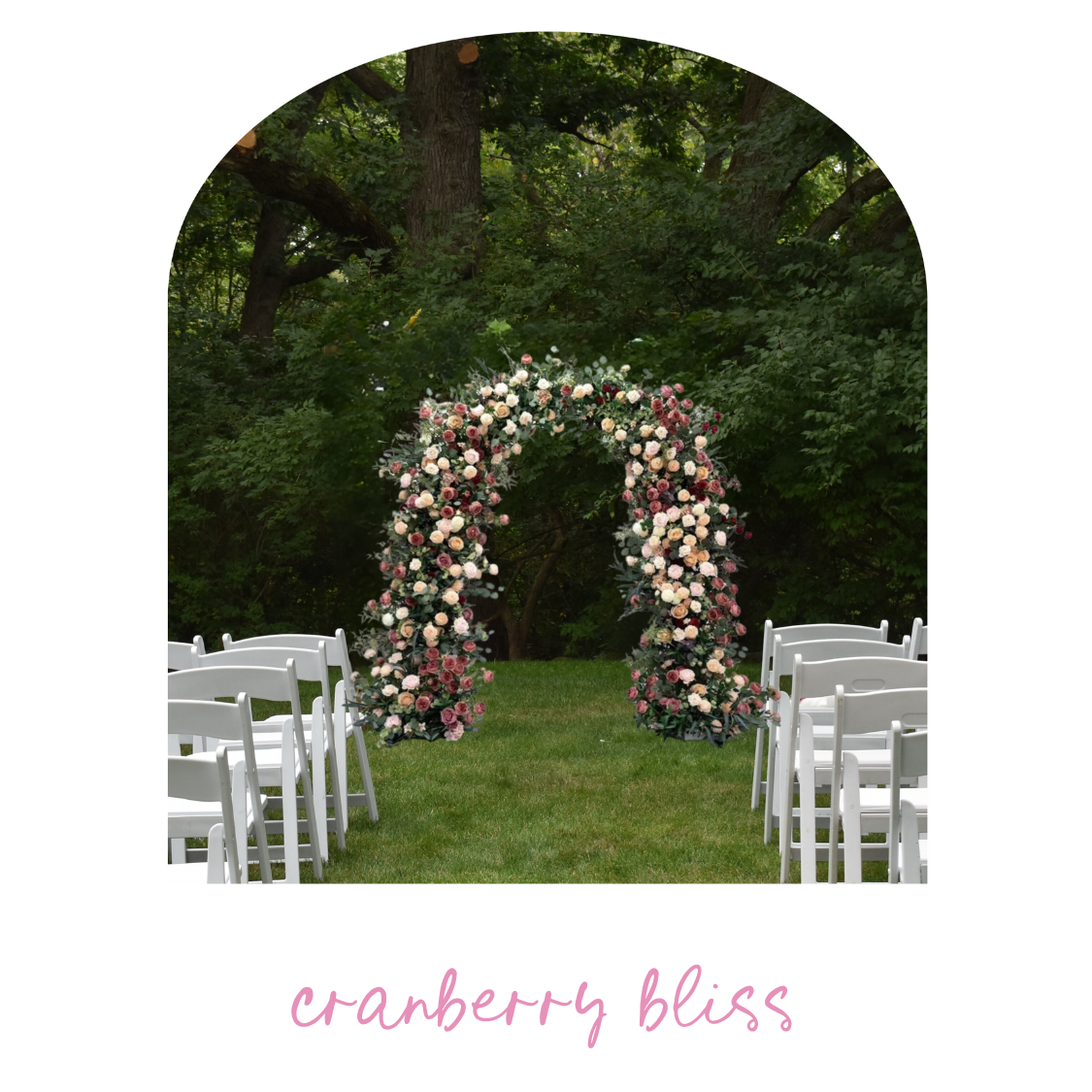 Cranberry Bliss Floral Arch & Towers *RENTAL*